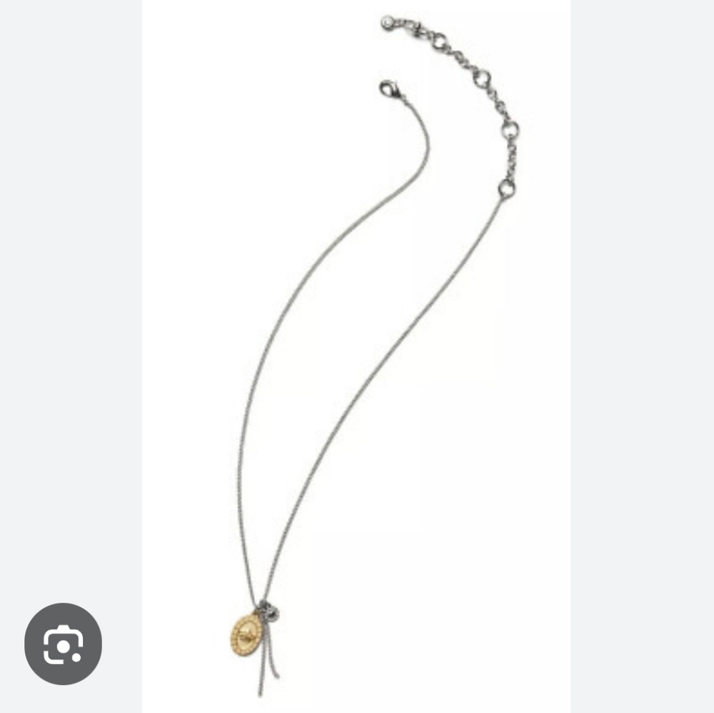 CAbi Reign Necklace - Delicate Two-Tone Pendant Necklace - Gold & Silver.